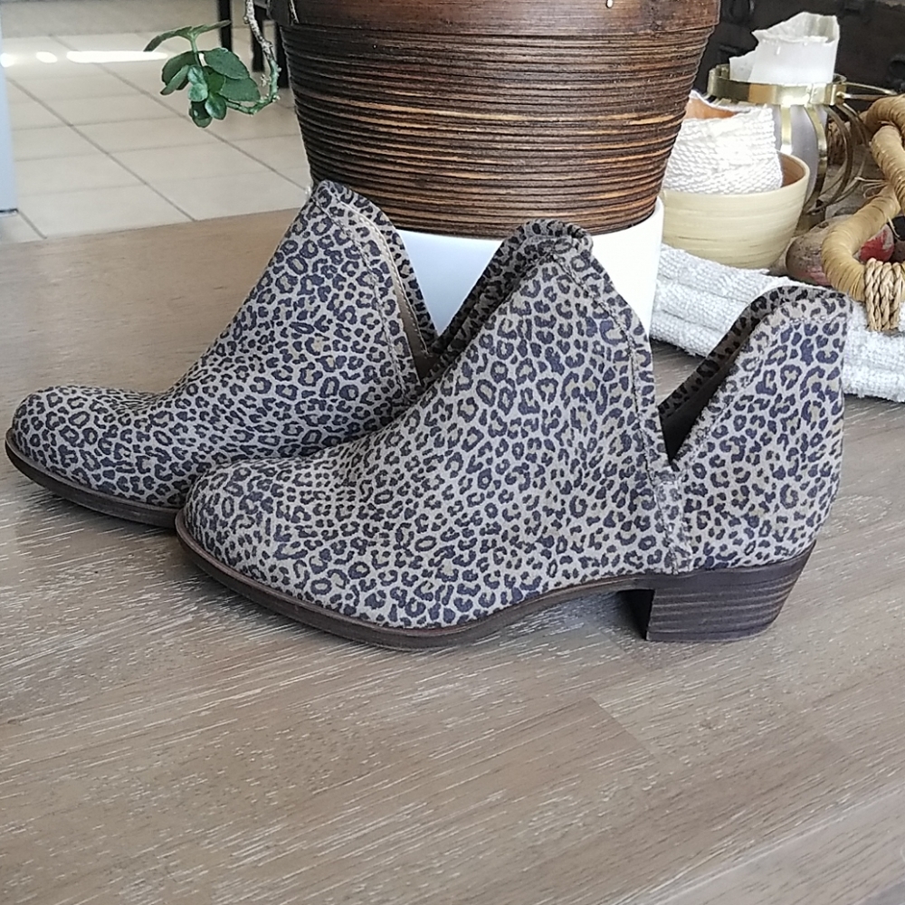 Lucky Brand leopard booties
